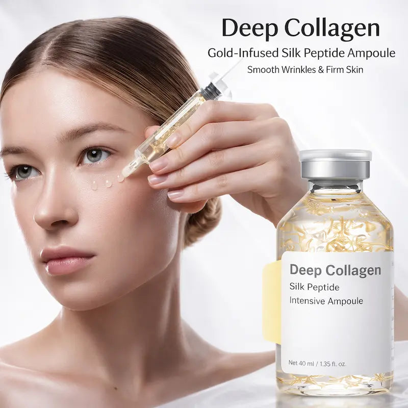 Deep Collagen Silk Peptide Facial Ampoule – Hydrating & Skin Firming Anti-Aging Serum