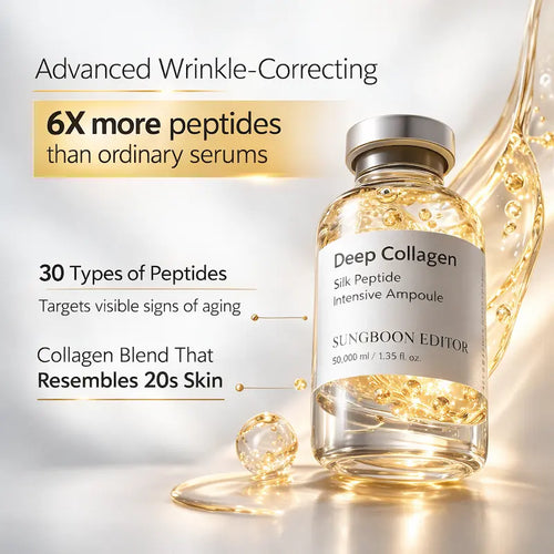 Deep Collagen Silk Peptide Facial Ampoule – Hydrating & Skin Firming Anti-Aging Serum